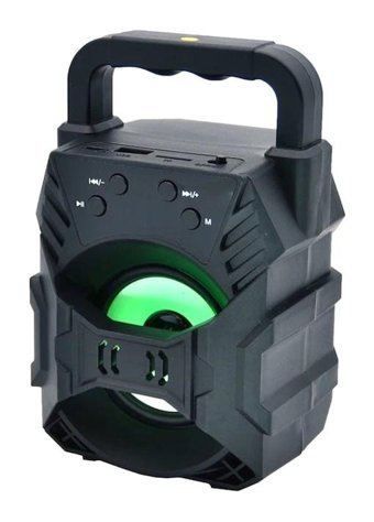 Polygold KTS-1057 6 W Radyolu Işıklı Siyah Bluetooth Hoparlör