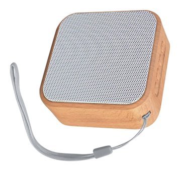 Gatuida Kare Mini Radyolu Kahverengi Bluetooth Hoparlör