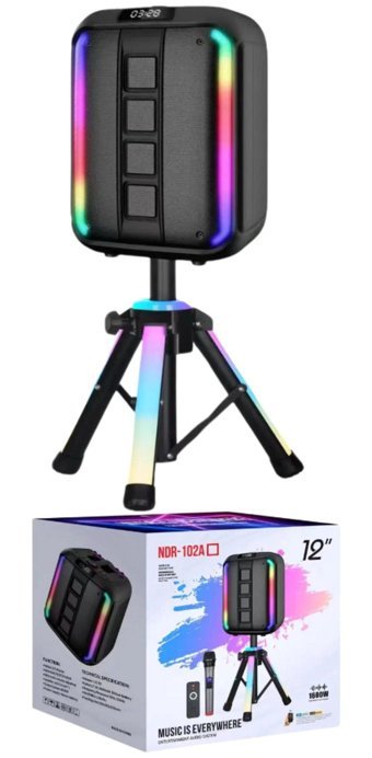 Polygold Tweeter 12 Işıklı Siyah Bluetooth Hoparlör