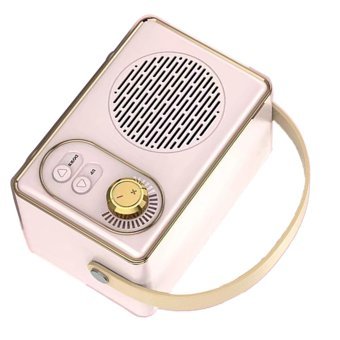 Broleo Vintage 5 W Radyolu Pembe Bluetooth Hoparlör