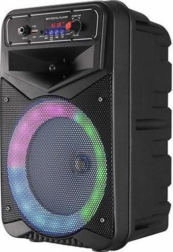 Mikado MD-125Kp 8 W Işıklı Siyah Bluetooth Hoparlör