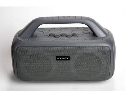 Syrox S42 50 W Radyolu Işıklı Gri Bluetooth Hoparlör