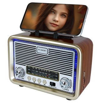 NNS NS-6682BT 7 W Radyolu Kahverengi Bluetooth Hoparlör