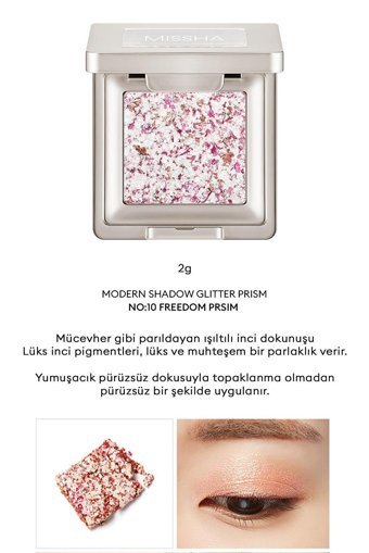 Missha No:10 Toz Glitter Tekli Far Pembe