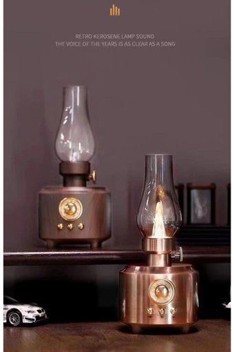 Torima Gaz Lambası 5 W Işıklı Rose Gold Bluetooth Hoparlör