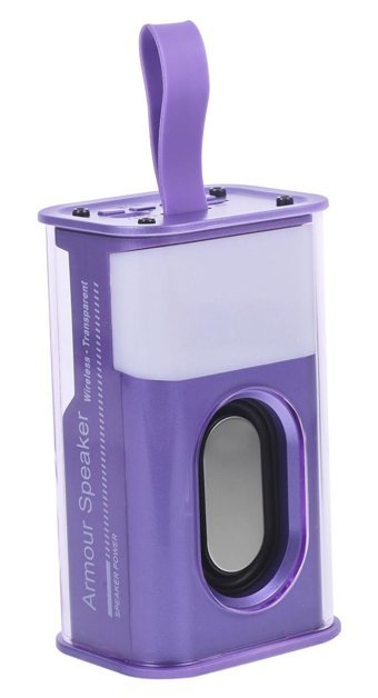 Homsfou F36 Işıklı Mor Bluetooth Hoparlör
