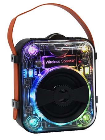 Rordigo Mecha 3 W Işıklı Siyah Bluetooth Hoparlör