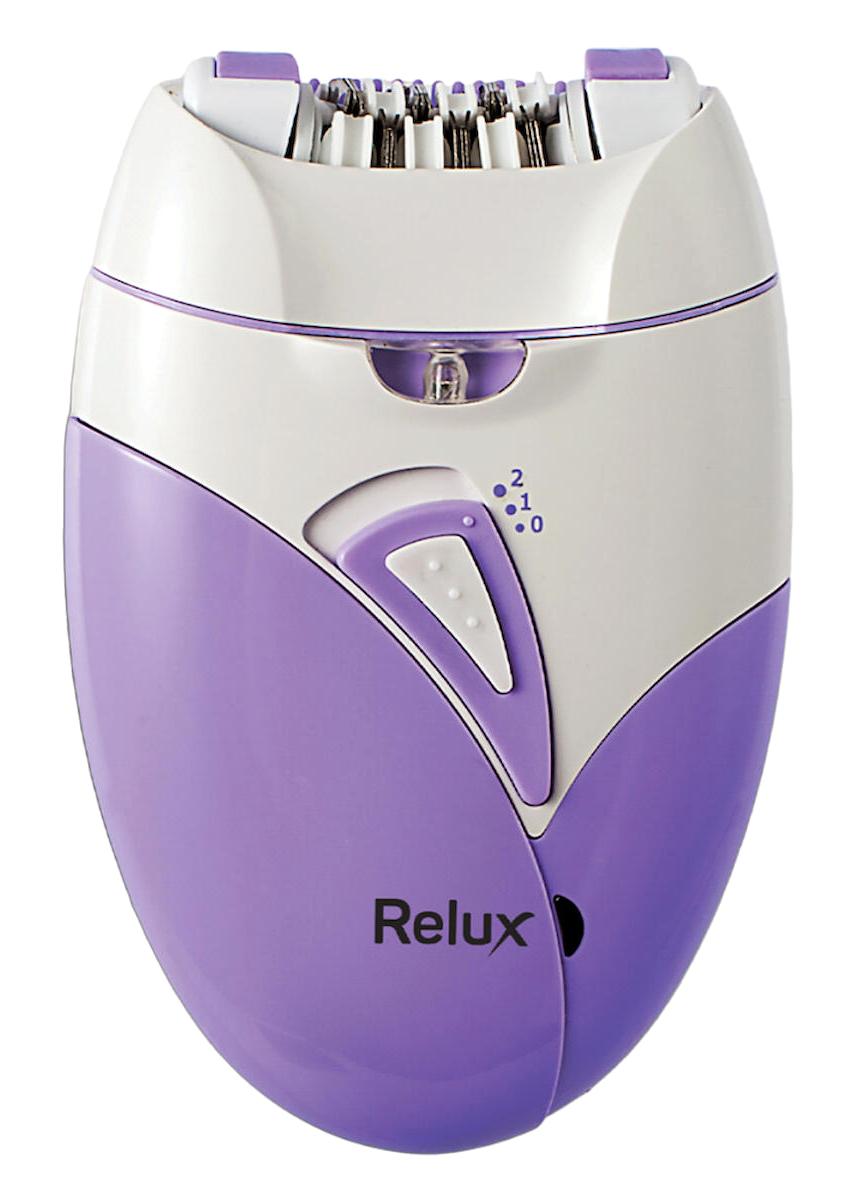 Relux REP5536L Yüz Genital Bölge Tüm Vücut Koltuk Altı Bacak İçin 36 Cımbızlı 1 Başlıklı Kablosuz Işıklı Kuru Epilasyon Aleti Mor