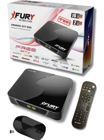 Fury Ultra 2160 16 GB Kapasiteli Wifi 4K Android TV Box