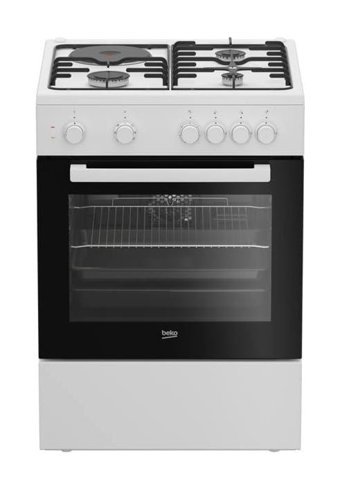 Beko BFE 310 LB 66 lt A Enerji Sınıfı Analog Modern Doğalgazlı ve Elektrikli Ocaklı Tam Boy Solo Fırın Beyaz