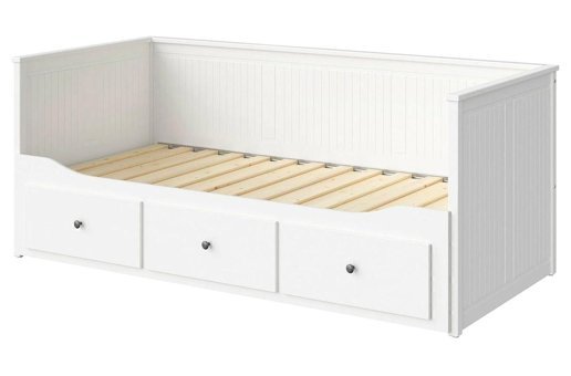 Ikea Hemnes 80x200 cm Başlıklı Sandıklı Tek Kişilik Baza Beyaz