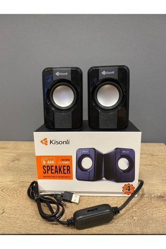 Kisonli S-444 USB Kablolu Mini 1+1 Bilgisayar Hoparlörü