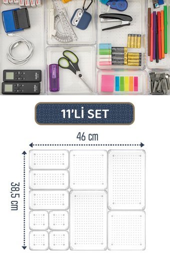 Meleni Home MCH-925 Tek Katlı Makyaj Organizeri Şeffaf