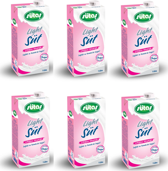Sütaş Light Süt 6'lı 1 lt