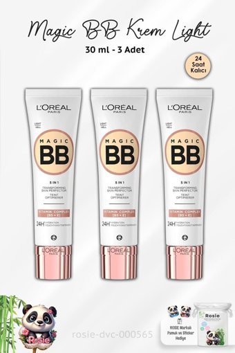 L'oréal Paris Yağlı Ciltler İçin Suya Dayanıklı Su Bazlı Sivilce Yapmayan Işıltılı BB Krem Light
