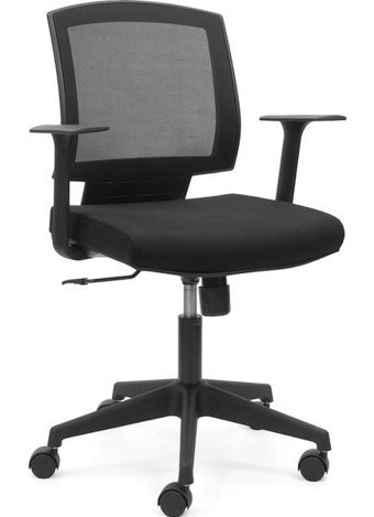Stockchair Fileli Kolçaklı Dönerli Siyah Çalışma Sandalyesi