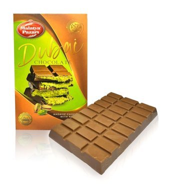 Malatya Pazarı Dubai Antep Fıstığı-Kadayıf Sütlü Çikolata 100 gr