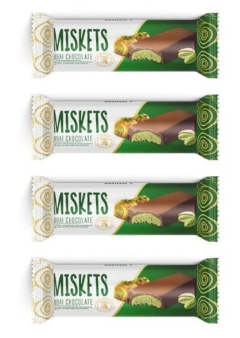 Miskets Dubai Antep Fıstığı-Kadayıf Sütlü Çikolata 25 gr 4'lü