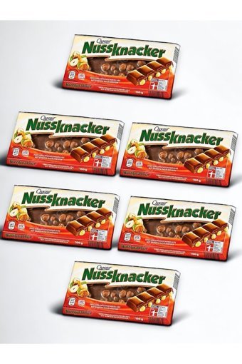 Choceur Nussknacker Fındıklı Sütlü Çikolata 100 gr 6'lı