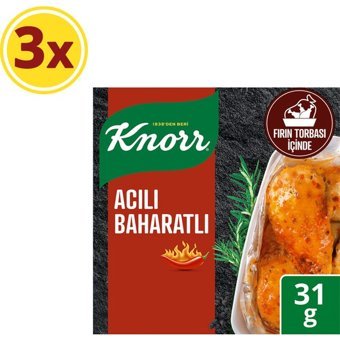 Knorr Organik Glutensiz Vegan Sarımsaklı Acılı Çeşni 3x31 gr
