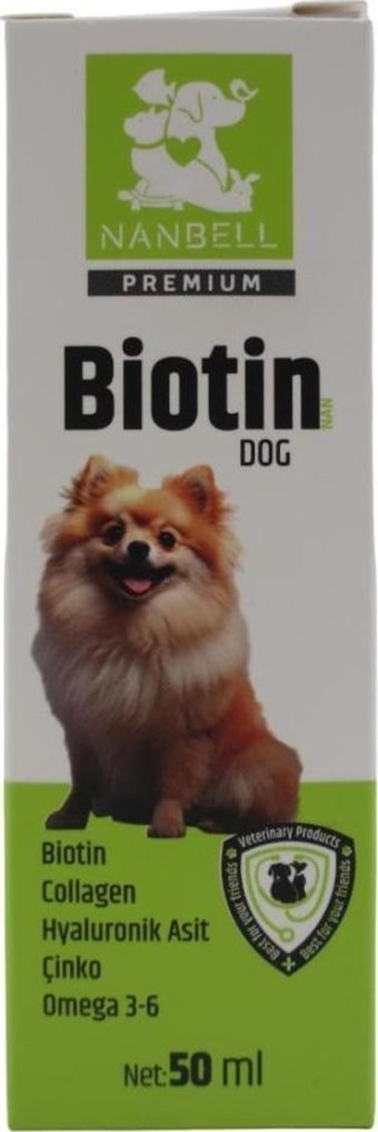 Nanbell Biotin Dog C Vitamini Köpekler İçin Tüy Sağlığı İçin 50 ml Damla Köpek Vitamini