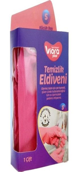 Xsay VRP-312 Pembe Small Temizlik Eldiveni Tekli