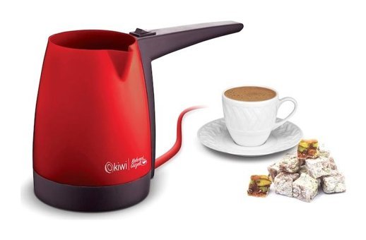 Kiwi KCM-7510 1000 W 4 Fincan 500 ml Kapasiteli Plastik Elektrikli Cezve Kırmızı