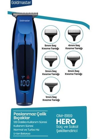 Goldmaster GM-8169 Saç Sakal Kuru Tıraş Makinesi