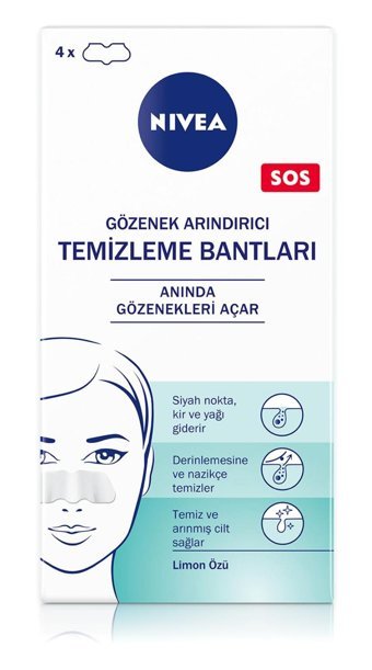 Nivea Gözenek Arındırıcı Limon Özlü Temizleme Bandı 4 adet