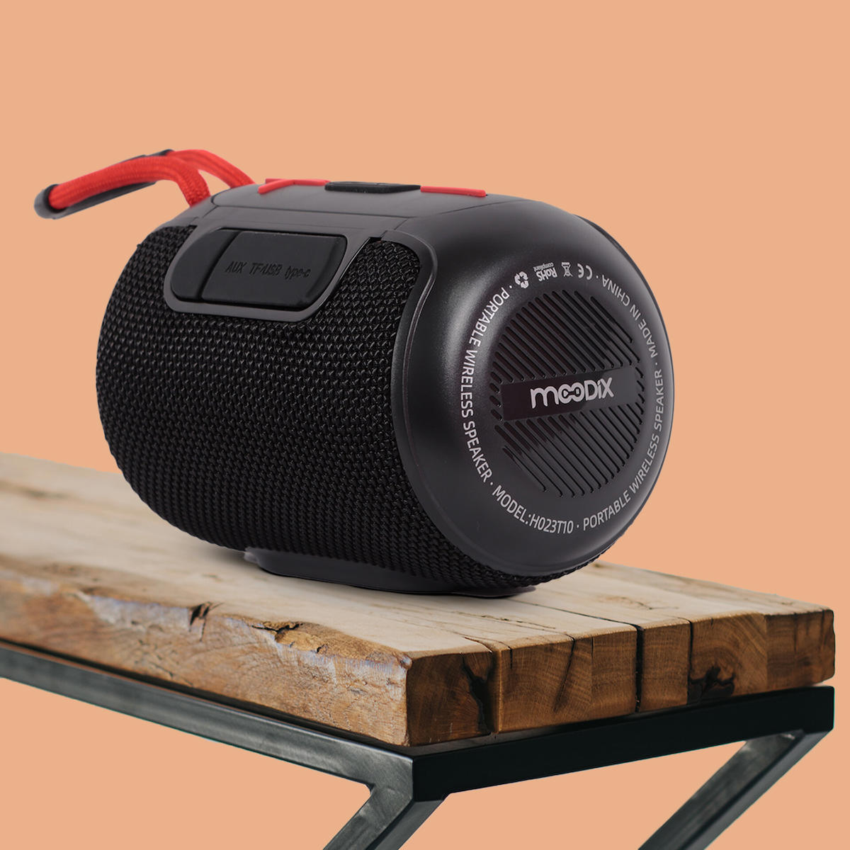 Moodix HO23T10 5 W Taşınabilir Siyah Bluetooth Hoparlör