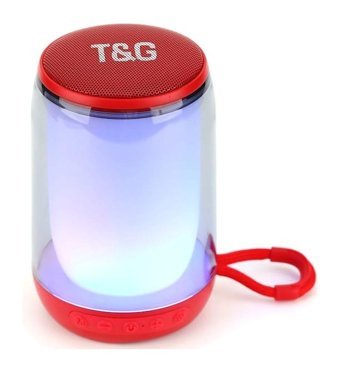 T&G TG346 Işıklı Taşınabilir Kırmızı Bluetooth Hoparlör