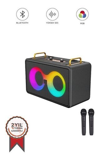Torima M4403 15 W Radyolu Işıklı Taşınabilir Siyah Bluetooth Hoparlör