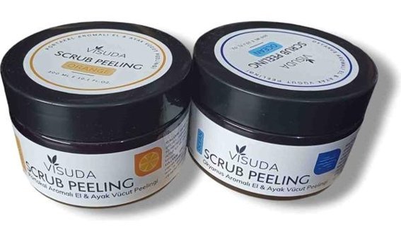 Visuda Orange + Ocean Partiküllü Kavanoz Vücut Peelingi 2x300 ml