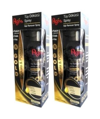 Agiss Gold Tüm Ciltler İçin Tüm Vücut Unisex Tüy Dökücü Sprey 2x175 ml