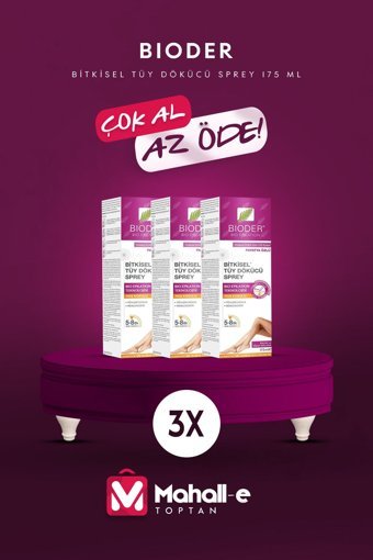 Bioder Bio Epilation Tüm Ciltler İçin Tüm Vücut Kadın Tüy Dökücü Sprey 3x175 ml