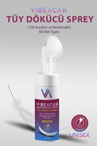 Vibeacar Tüm Ciltler İçin Tüm Vücut Unisex Tüy Dökücü Sprey 150 ml