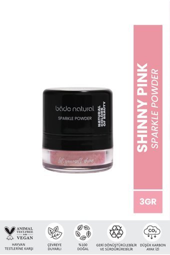 Bade Natural Sparkle Powder Shinny Pink Kavanoz Toz Highlighter