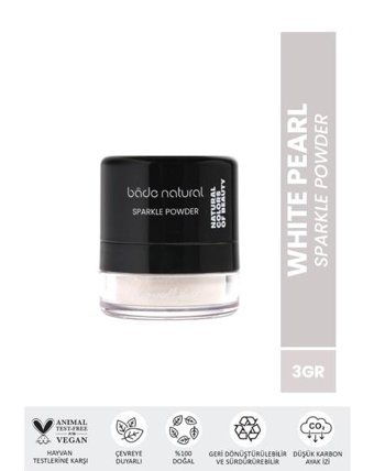 Bade Natural Sparkle Powder White Pearl Kavanoz Toz Highlighter
