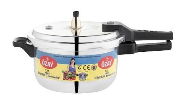 Özay Clipso Kapak Alüminyum Tabanlı 3.5 lt Düdüklü Tencere Gri