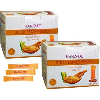 Hanzade Bitkisel Esmer Toz Şeker 2x300 gr