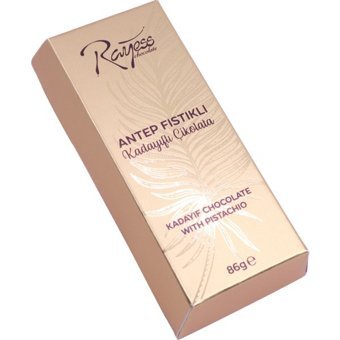 Rayess Kadayıf Dolgulu Dubai Antep Fıstıklı-Sütlü Sütlü Çikolata 86 gr