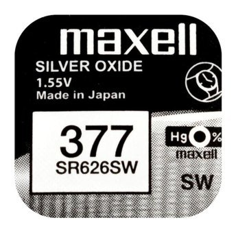 Maxell SR626SW 377 1.55 V 30 mAh Gümüş Oksit Düğme Pil 10'lu
