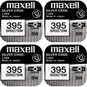 Maxell SR927SW 395 1.55 V 55 mAh Silver Oxide Düğme Pil 4'lü