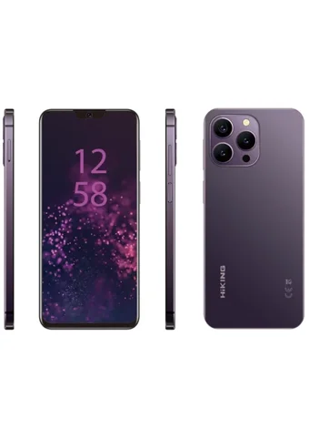 Hiking A46 128 GB Hafıza 6 GB Ram 6.59 inç 48 MP Çift Hatlı IPS LCD Ekran Android Akıllı Cep Telefonu Mor