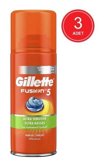Gillette Fusion 5 Hassas Ciltler İçin Seyahat Boyu Tıraş Köpüğü 3x75 ml