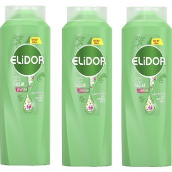 Elidor Sağlıklı Uzayan Saçlar Tüm Saçlar İçin Düz Saçlar İçin Argan Yağlı 2'si 1 Arada Şampuan 3x500 ml