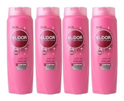 Elidor Bakım Güç ve Parlaklık Tüm Saçlar İçin E Vitamini - Makademya Yağı 2'si 1 Arada Şampuan 4x650 ml