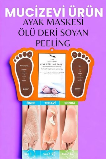 Zzla Peeling Ölü Deri-Çatlak Aloe Veralı Soyulan Çorap Tipi Ayak Maskesi