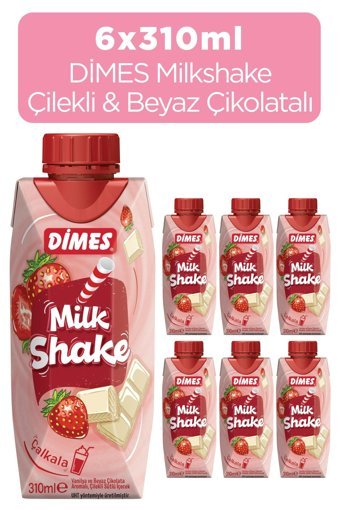 Dimes Milkshake Laktozlu Çikolatalı-Çilekli İnek Süt 6x310 ml