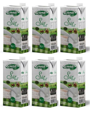 Güney Yağlı Laktozlu Sade İnek Süt 6x1 lt